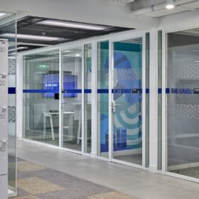 Project: LinkedIn MENA | Products: Revolution 100 glass partitions with Edge Symmetry doors